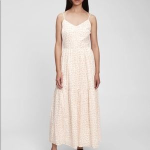 Gap v neck cami dress in brown leopard